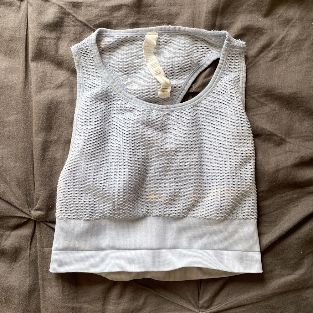 Alo Yoga Power Sports Bra in Sea Mist - Picture 2 of 8